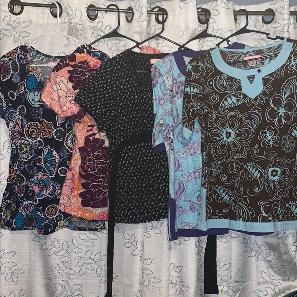5 koi nursing scrub tops